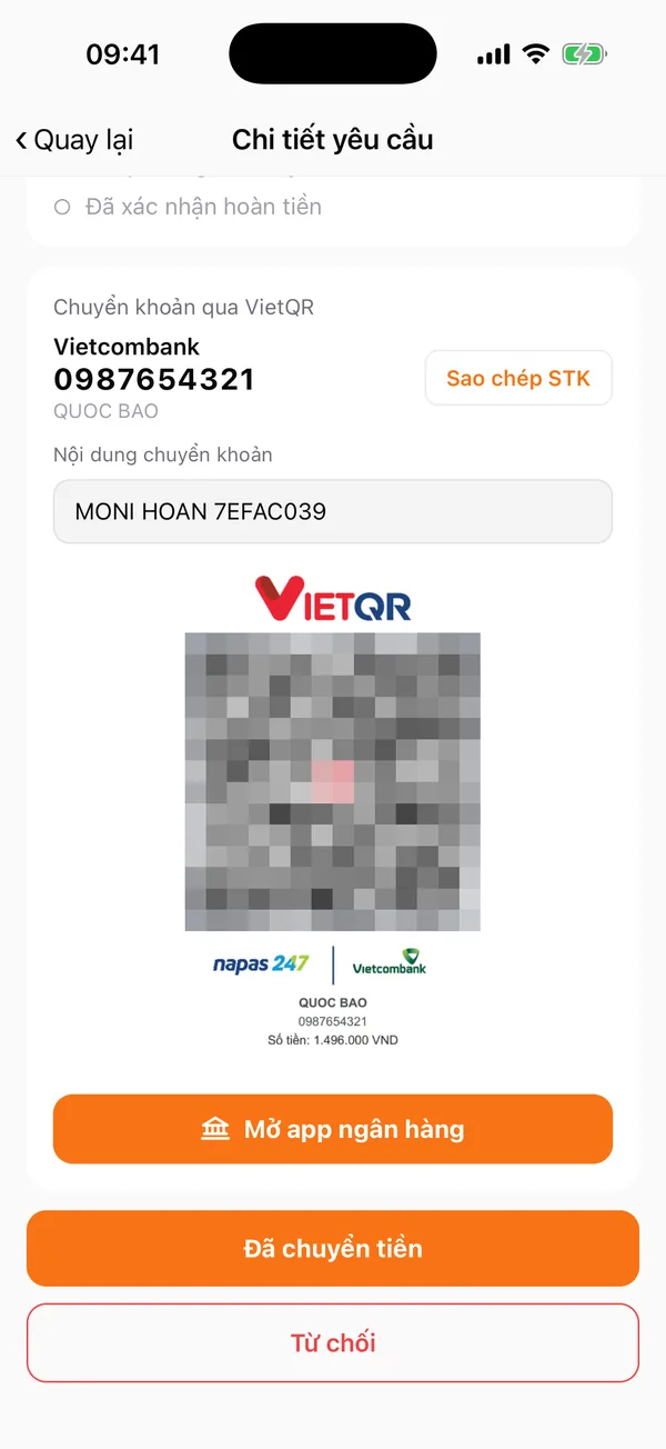 Chuyển khoản qua mã VietQR