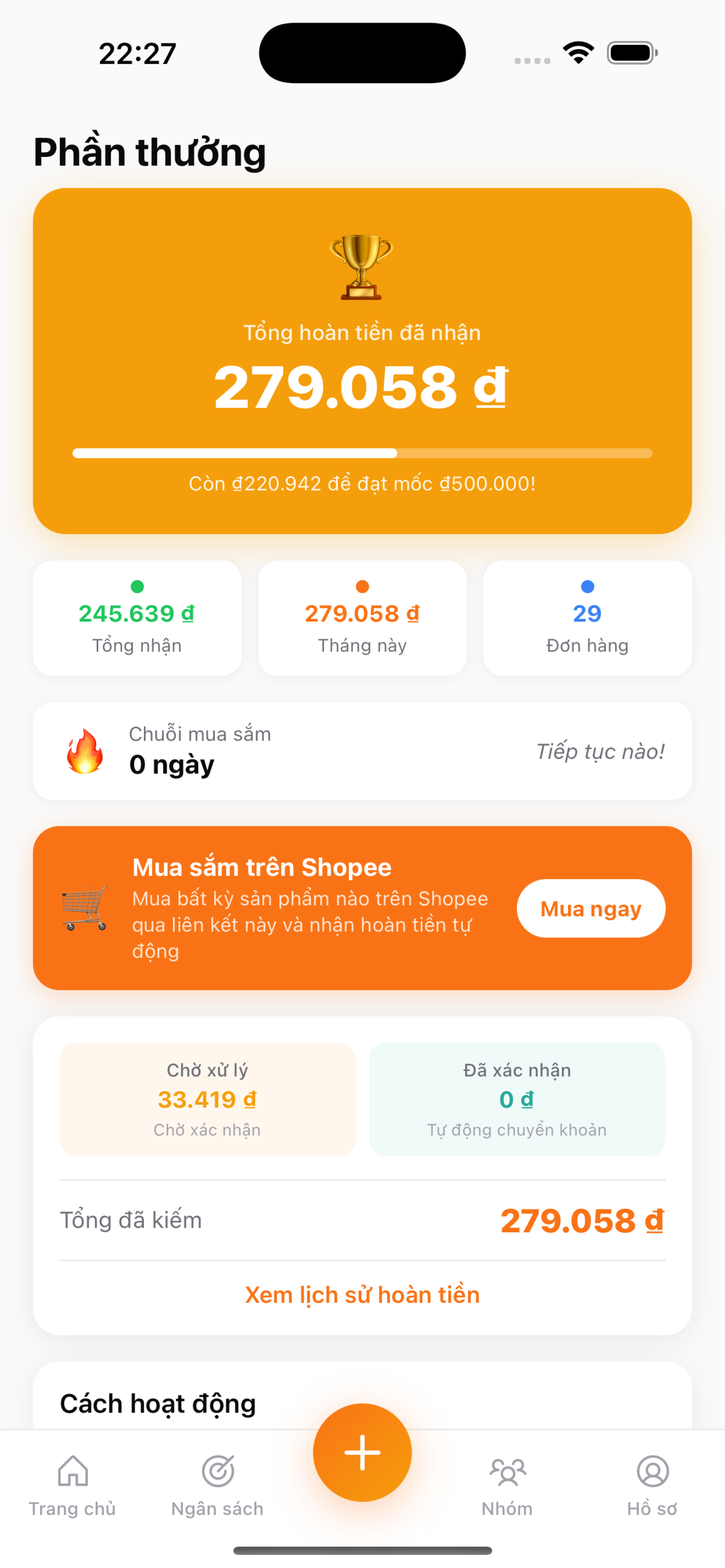 Moni - Earn cashback rewards